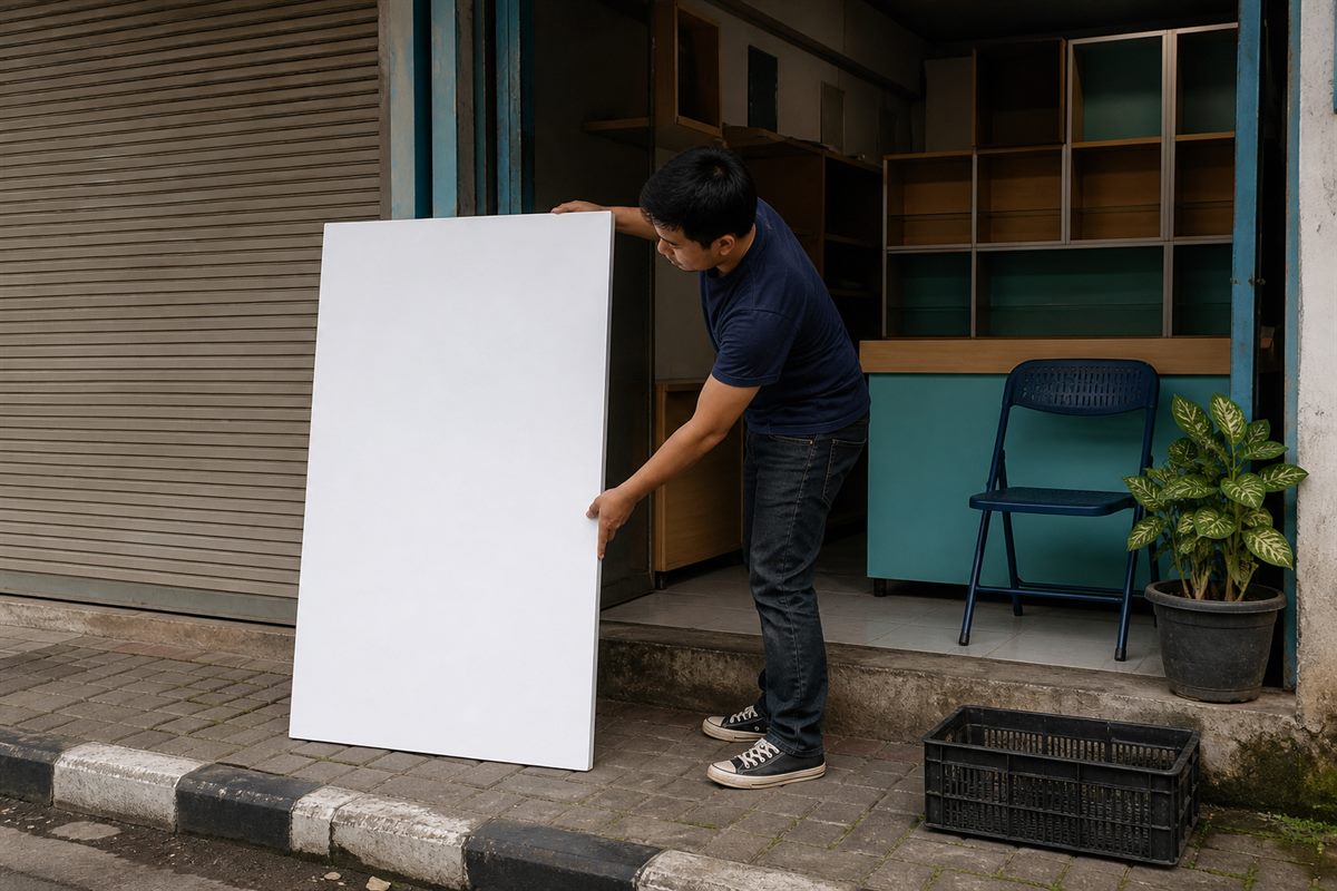 Pemilik usaha kecil mencoba menawarkan produk baru dalam jumlah terbatas kepada beberapa pelanggan